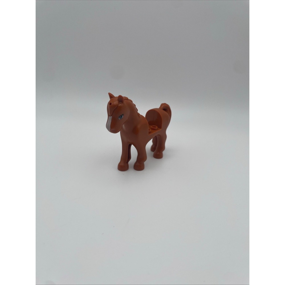 Lego Friends Horse Figure Reddish Brown with White Blaze and Blue Eyes 10566